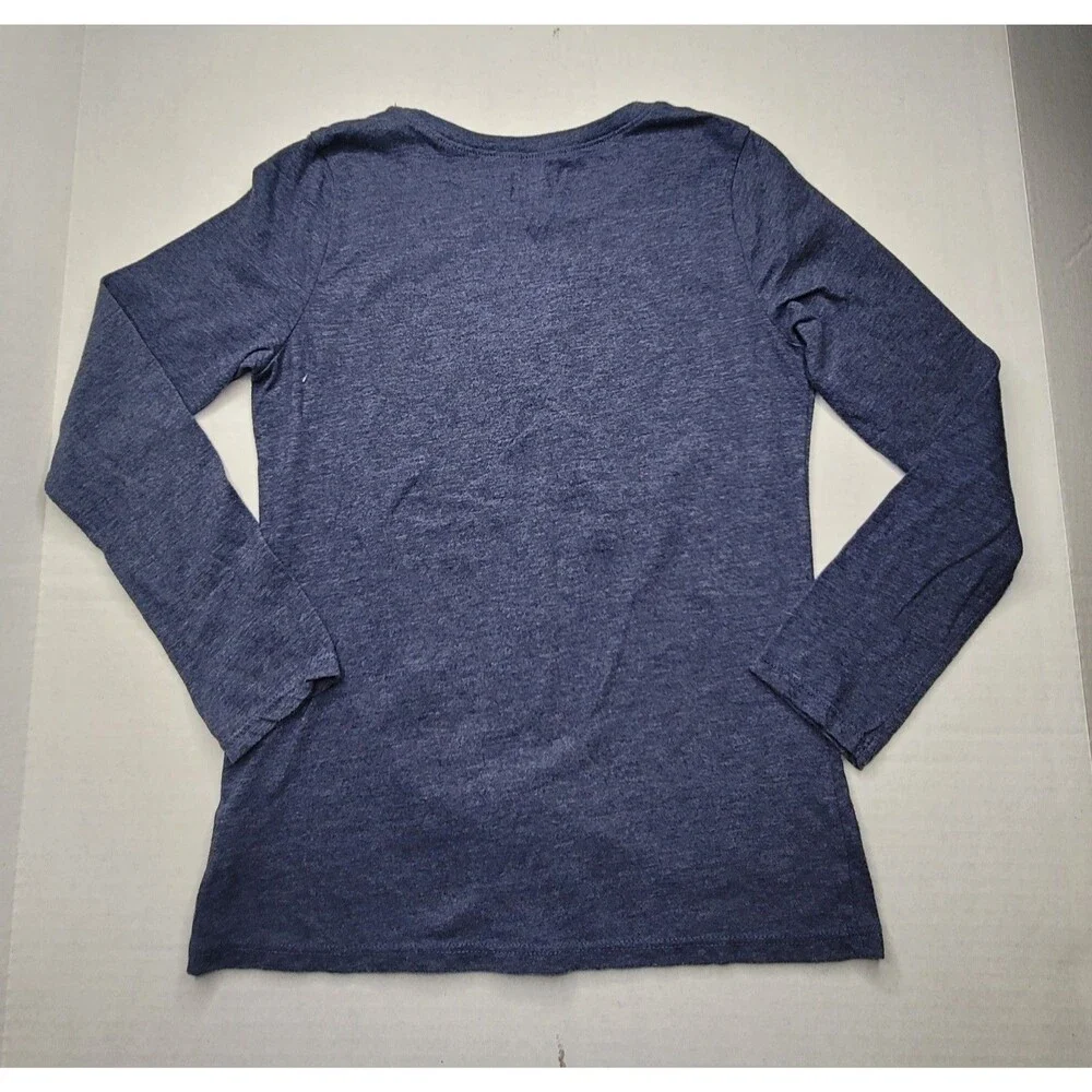 The Children's Place Girl's Graphic Long Sleeve Tiger T-Shirt Blue Size M 7/8